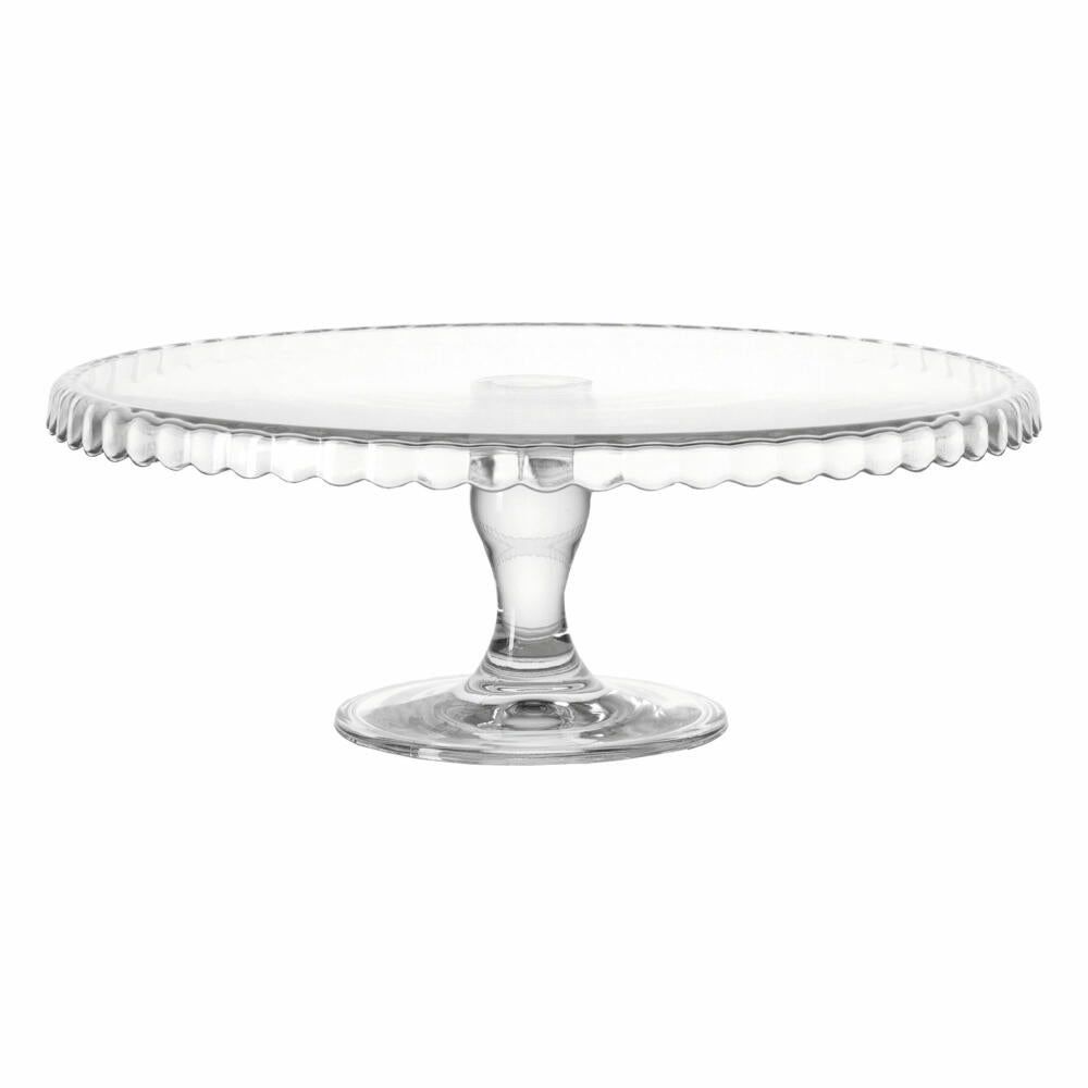 montana: :pati cake plate on foot, set of 2, cake plate, cake stand, serving plate, cake plate, glass, Ø 32 cm, 046876