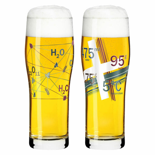 Ritzenhoff Allround-Glas 2er-Set Brauchzeit 002, Weis Communications, Kristallglas, 630 ml, 3781002