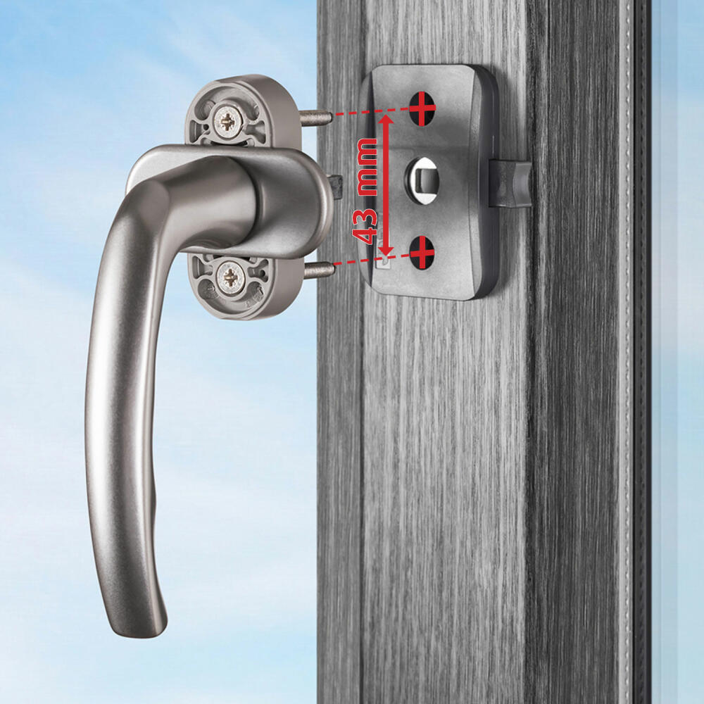 reer WinLock Fenster- und Balkontürsicherung, Fenstersicherung, Kinder Sicherung, Klemmschutz, Anthrazit, 70021