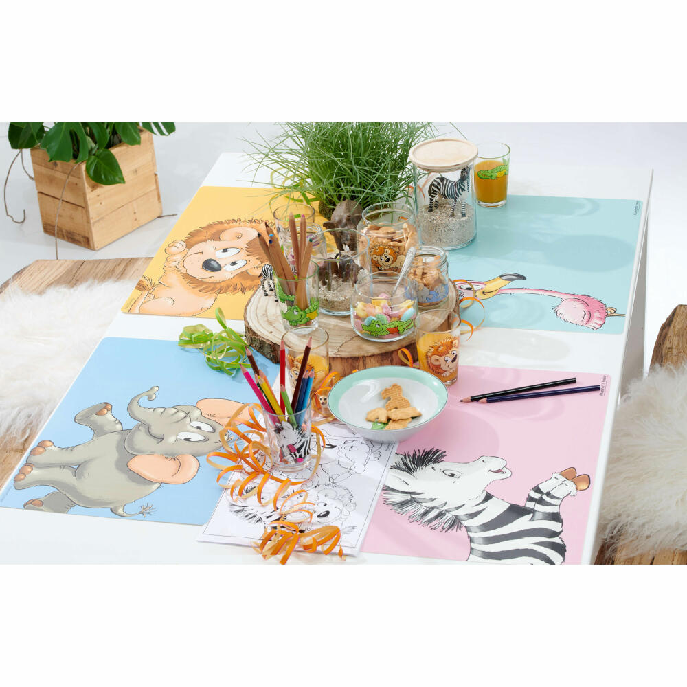 Ritzenhoff & Breker Kinderbecher Happy Zoo, 3er Set, Trinkglas, Becher, Glas, Bunt, 205 ml, 811377