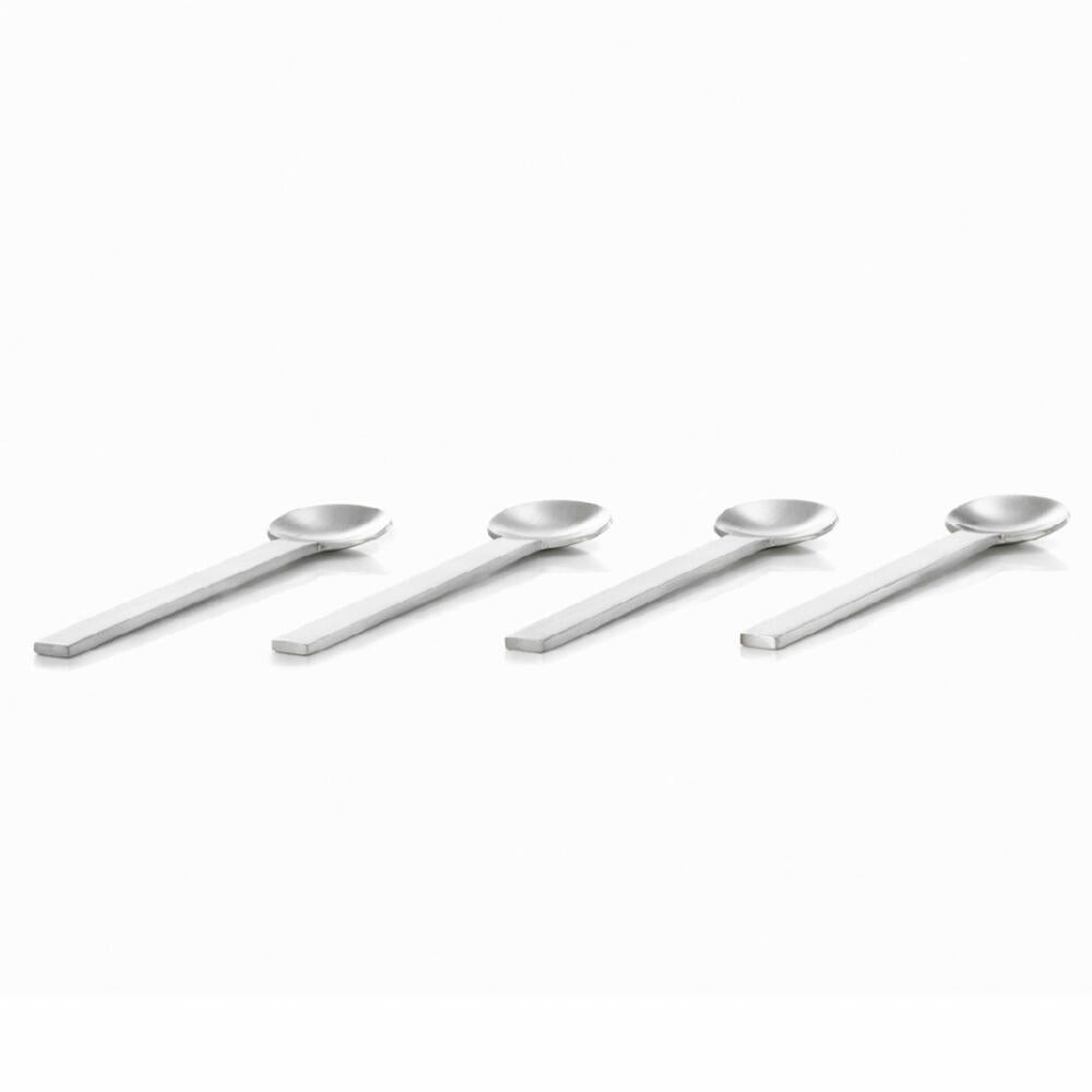 Blomus Espressolöffel Utilo, Löffel für Espresso, Kaffeelöffel, Teelöffel, Edelstahl Matt, 4er Pack, 63114