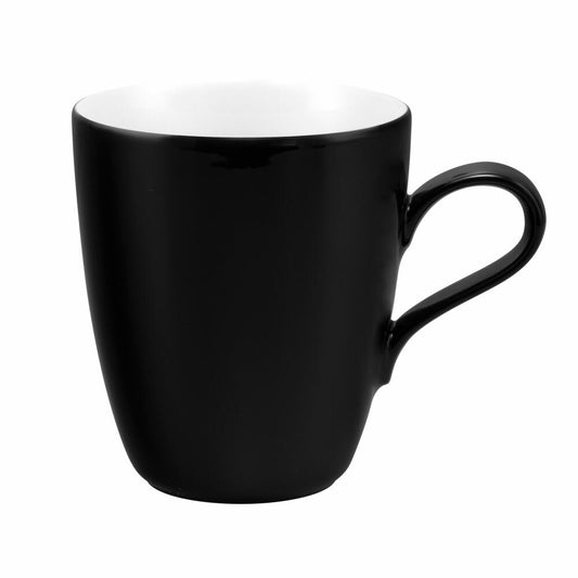 Seltmann Weiden Life Becher, Kaffeebecher, Teetasse, Tasse, Porzellan, Fashion Glamorous Black, 400 ml, 001.745785