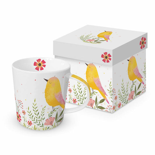 PPD Bird yellow Trend Mug, in gift box, mug, coffee mug, cup, New Bone China, 400 ml, 160302617