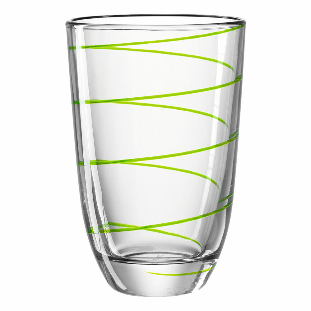 montana: :jolly drinking glass, set of 6, water glass, juice glass, long drink glass, water glass, green, 290 ml, 057346