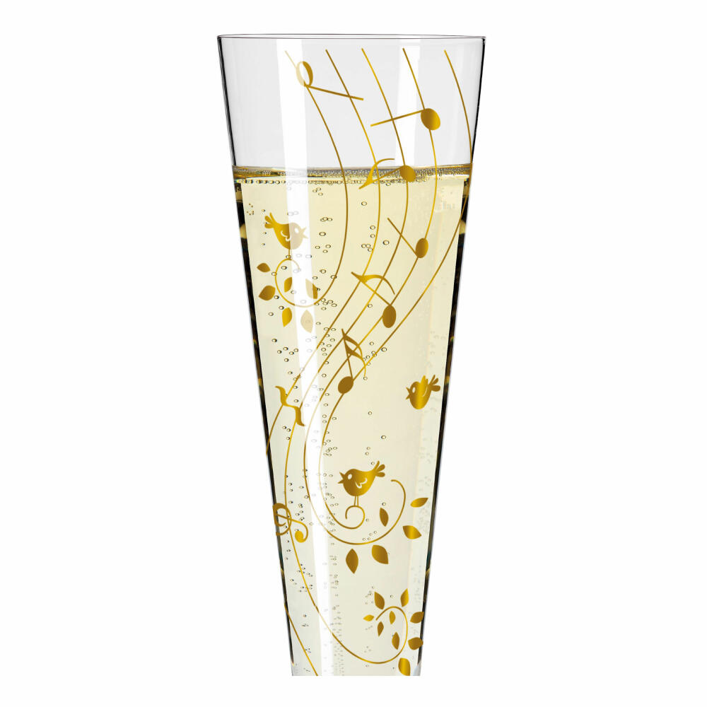 Ritzenhoff champagne glass Goldnacht Champagne 002, Sibylle Mayer, crystal glass, 205 ml, 1078202