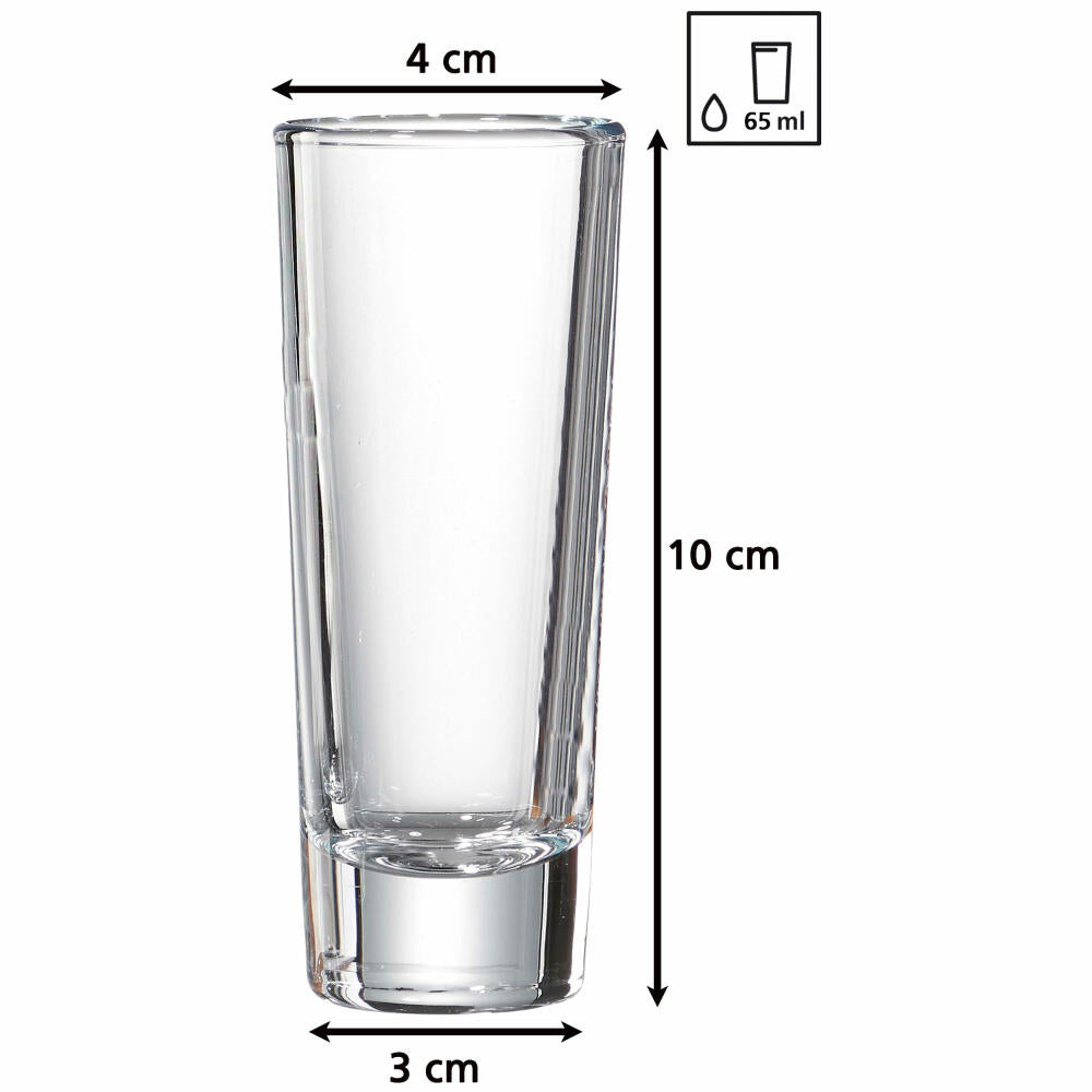 Ritzenhoff & Breker Stamper Skol 6er Set, Schnapsglas, Becher, Glas, Klar, 65 ml, 811667