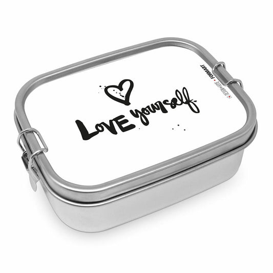 PPD Love Yourself Steel Lunch Box, Brotdose, Lunchbox, Vesperdose, Edelstahl, 900 ml, 491333