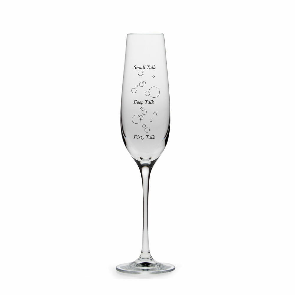 Donkey Products Sektglas Glass of Talk, Mood-Glas in Geschenkbox, Glas, 200 ml, 210815