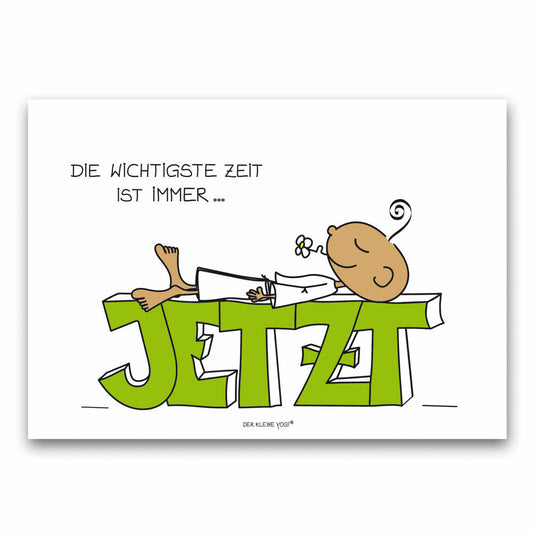 Goebel Postkarte Der kleine Yogi- Jetzt, Grußkarte, Papier/Pappe, Bunt, 1 Stück, 54102401