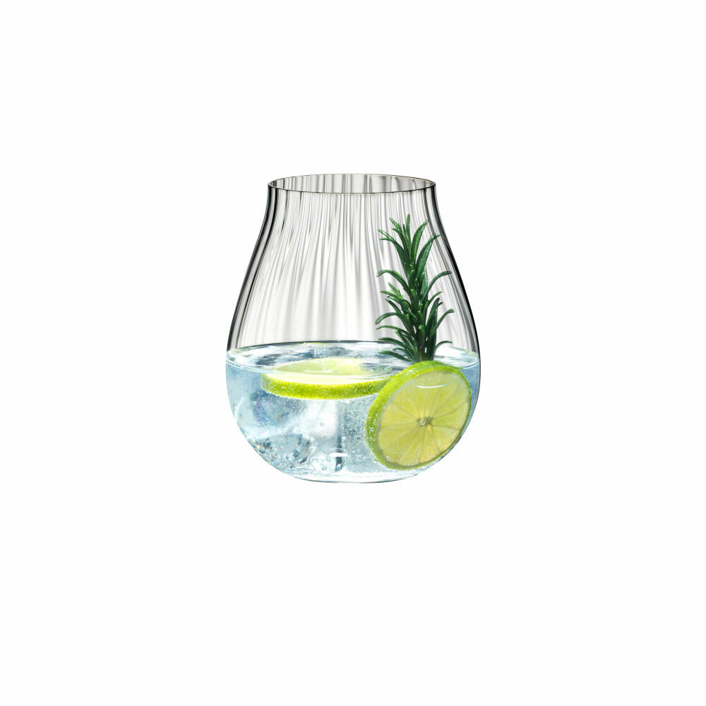 Riedel Optical O Gin Tumbler Collection, 4er Set, Gin Glas, Becher, Tumbler, Kristallglas, 762 ml, 5515/67