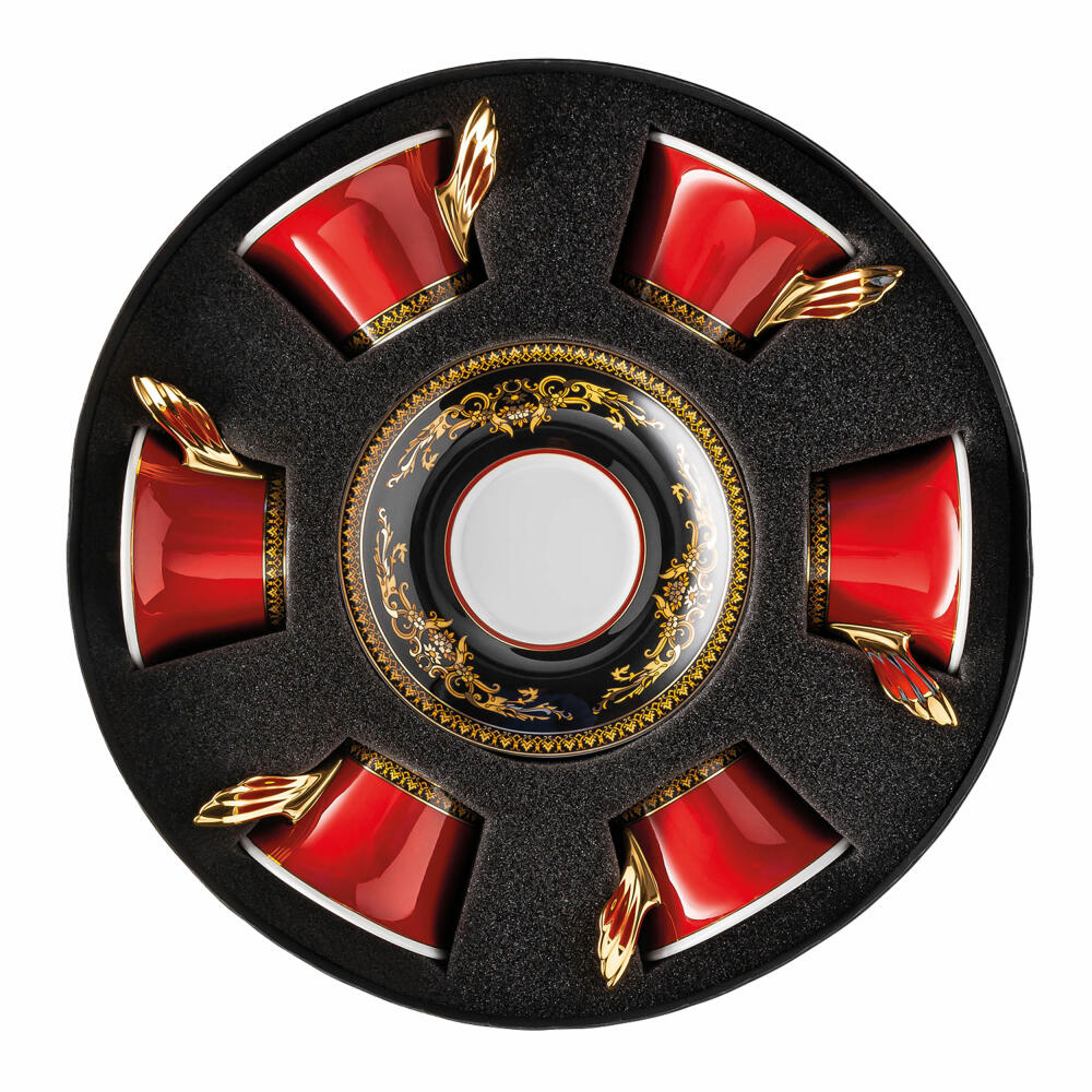 Rosenthal Versace Medusa tea cups set of 6, porcelain, 220 ml, 19300-409605-29253