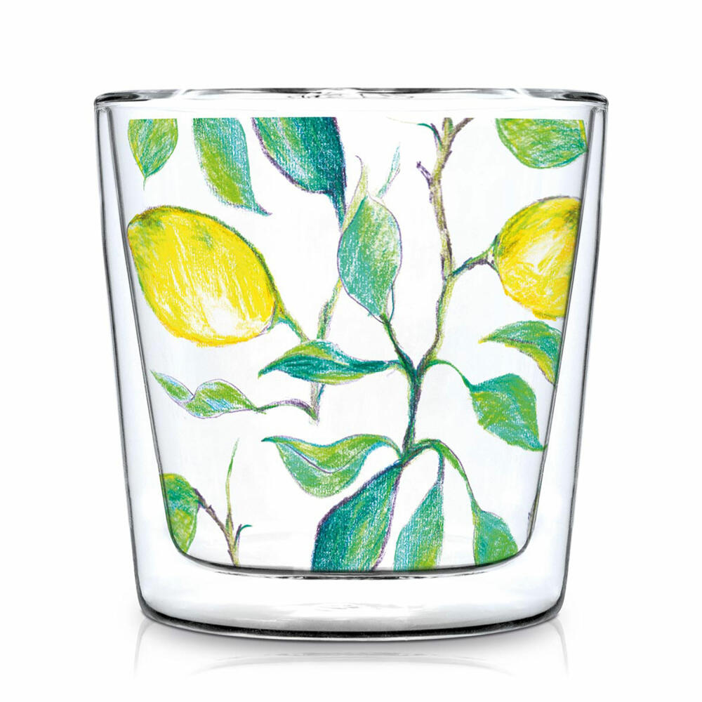 PPD Doublewall Trendglass Beautiful Lemons, Teeglas, Tee Glas, Teebecher, Doppelwandig, 300 ml, 603902