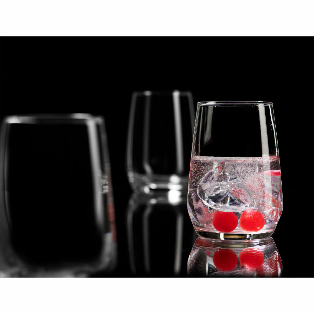 Ritzenhoff &amp; Breker Water Glass Flamenco Set of 6, Drinking Cup, Glass, Clear, 450 ml, 814514