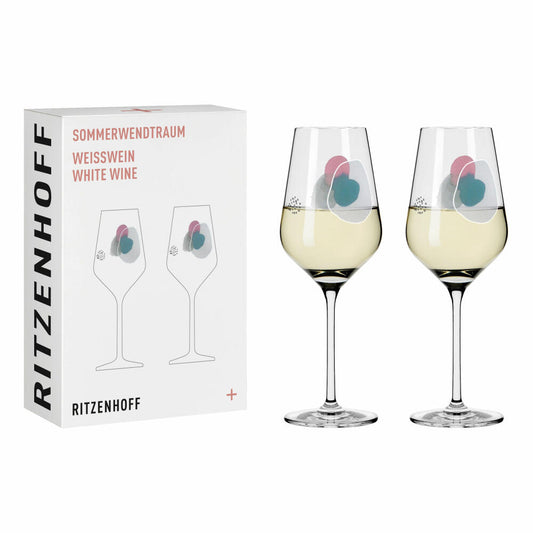 Ritzenhoff Weingläser Sommerwendtraum Weißwein 2er-Set 001, Weißweinglas, Romi Bohnenberg , Kristallglas, 380 ml, 3611001