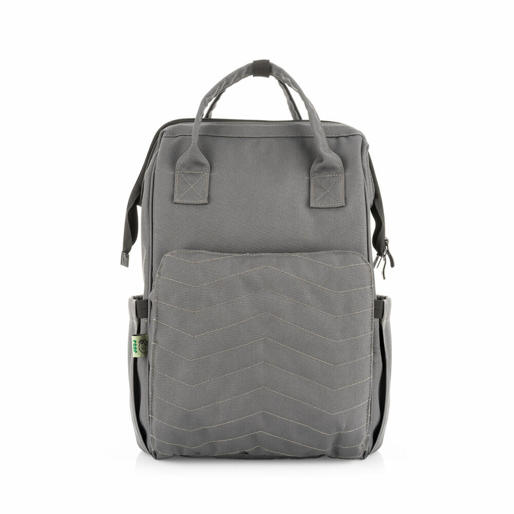 reer Growing Changing Backpack, Changing Backpack, Changing Bag, Changing Mat, Recycled PET Bottles, Grey, 84221