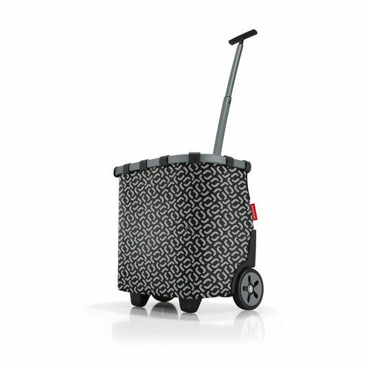 reisenthel carrycruiser, Einkaufsroller, Einkaufswagen, Trolley, Einkaufstrolley, Polyestergewebe, Frame Signature Black, 40 L, OE7054