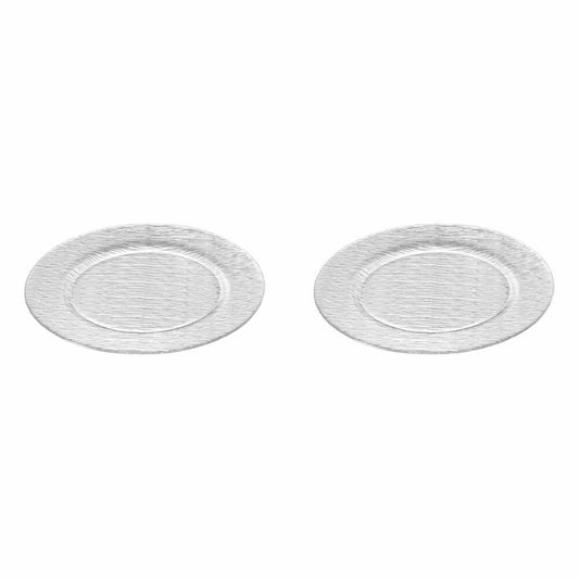 Leonardo City Placemat Set of 2, Glass Plate, Plate, Tableware, Cake Plate, Glass, Clear, 32 cm, 17195