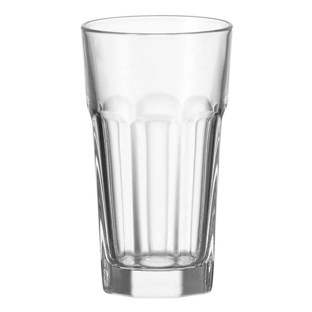 Leonardo Rock Becher groß, Trinkglas, Wasserglas, Glas, 250 ml, 6er Set, 12998