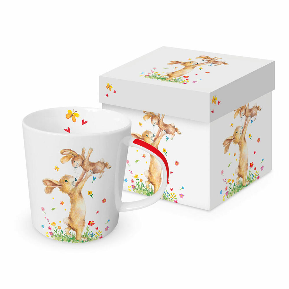 PPD Hey Easter Trend Mug, in Geschenkbox, Henkelbecher, Kaffeebecher, Becher, Tasse, New Bone China, 400 ml, 160302180
