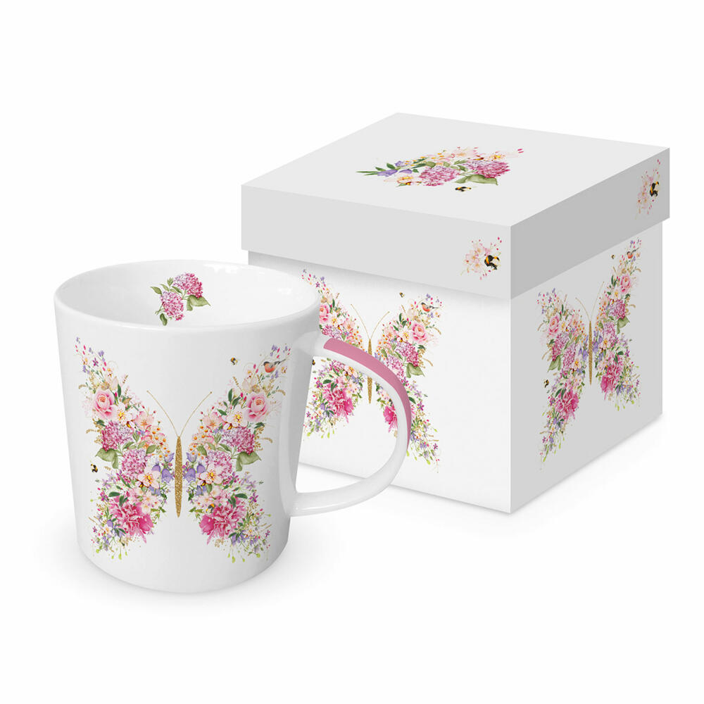 PPD Papillon et fleurs Trend Mug, in gift box, mug, coffee mug, cup, New Bone China, 400 ml, 160302595