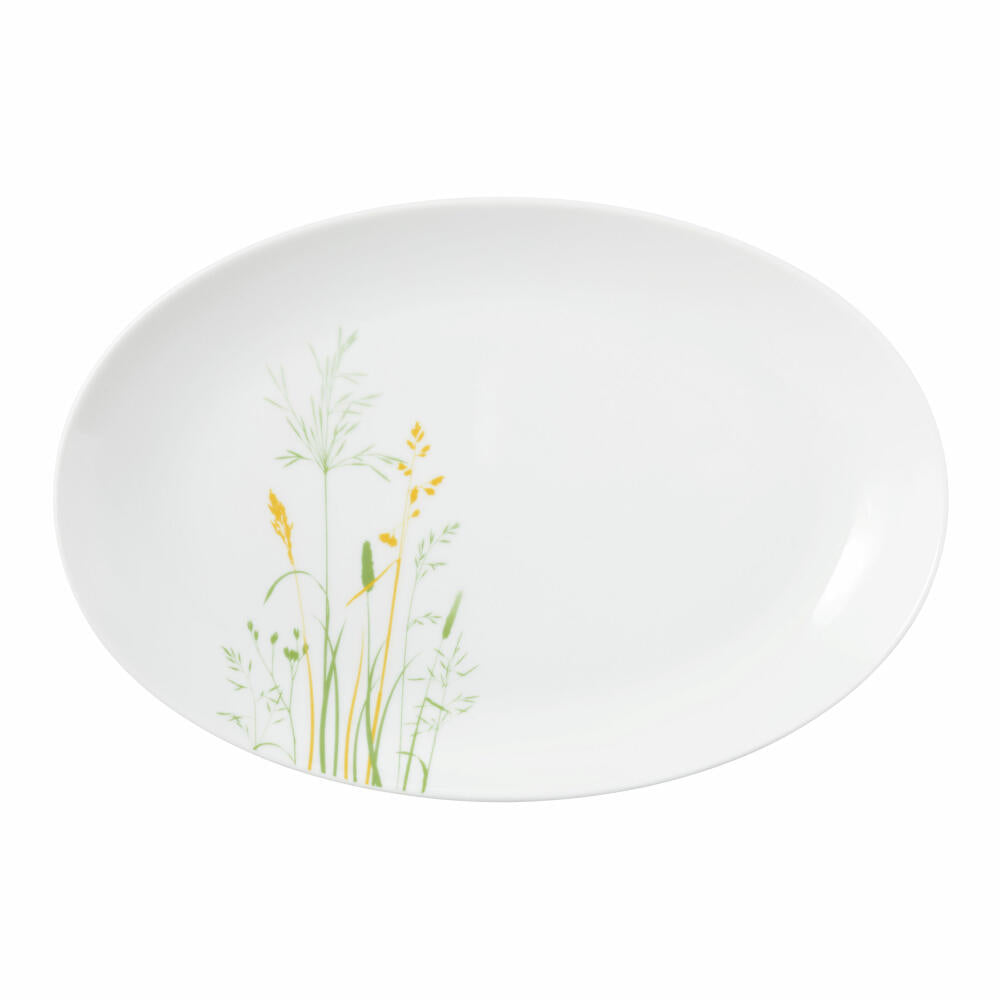 Seltmann Weiden Liberty Platter Oval, Serving Platter, Serving Plate, Porcelain, Meadow Grasses Green, 31.1 x 21.1 cm, 001.768789
