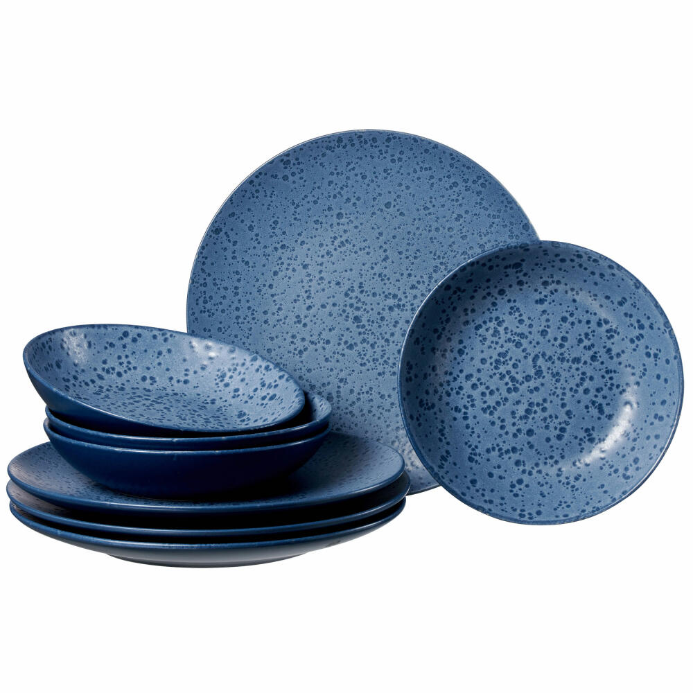 Ritzenhoff &amp; Breker table service Kitwe, 8-piece, tableware set, service, stoneware, blue, 271904