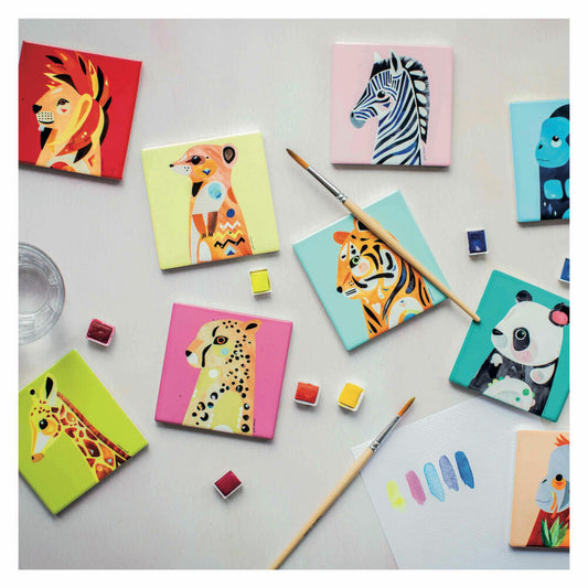 Maxwell & Williams Pete Cromer Untersetzer Cheetah, Coaster, Keramik, Kork, Bunt, 9.5 x 9.5 cm, DU0224