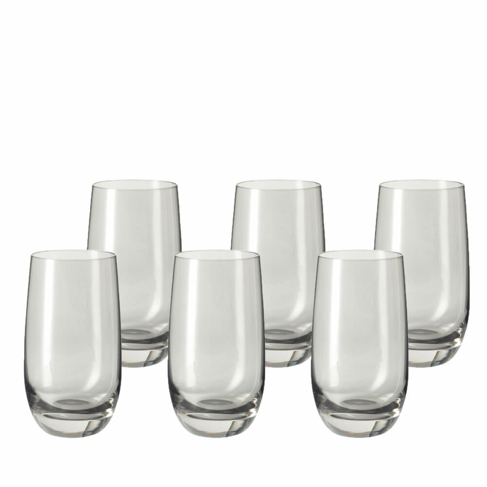 Leonardo Sora drinking glass set of 6, juice glass, water glass, mug, glass, basalto, 270 ml, 14904