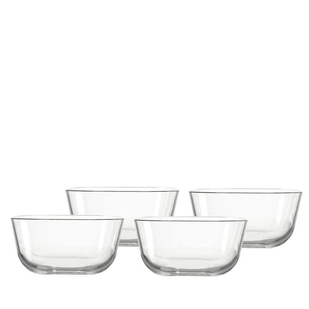 Leonardo Gusto Schale 4er Set, Schüssel, Glasschüssel, Glasschale, Klarglas, Glas, 1.5 L, 14736