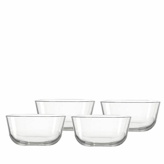 Leonardo Gusto Schale 4er Set, Schüssel, Glasschüssel, Glasschale, Klarglas, Glas, 1.5 L, 14736