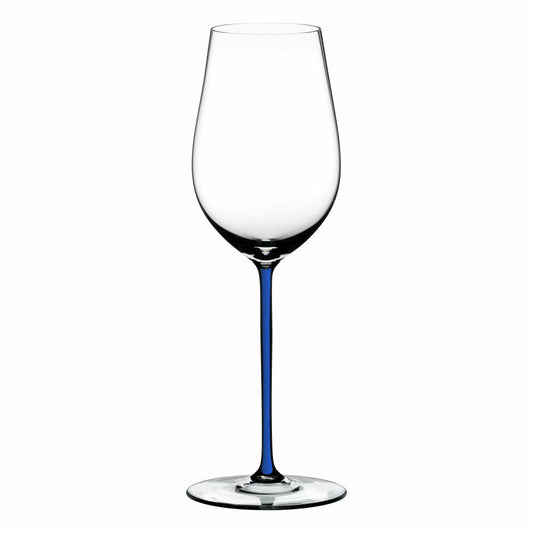 Riedel Fatto A Mano Riesling / Zinfandel, Rotweinglas, Weinglas, Hochwertiges Glas, Dark Blue, 395 ml, 4900/15D