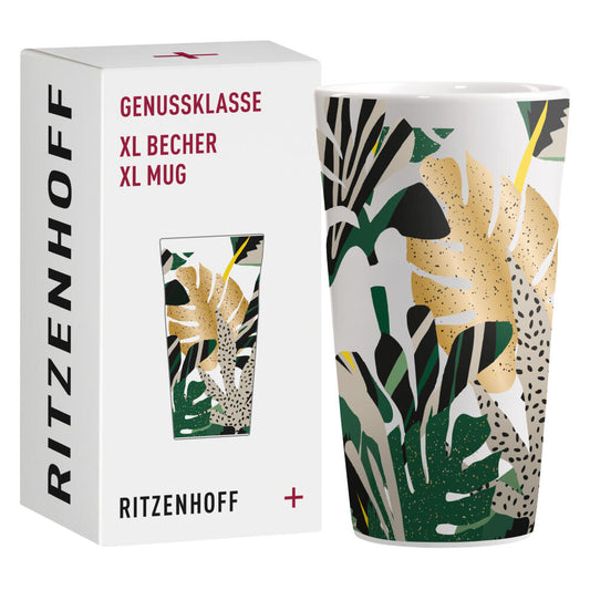 Ritzenhoff Kaffeebecher XL Genussklasse 004, Ritzenhoff Design Team, Porzellan, 525 ml, 3741004