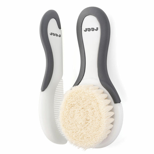 reer BabyCare hair care set, 2-piece, brush, comb, hairbrush, natural bristles, 81070