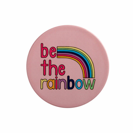 Maxwell & Williams Untersetzer Be Kind - Be The Rainbow, Getränkeuntersetzer, Keramik,  Hellrosa, 10 cm, DU0367