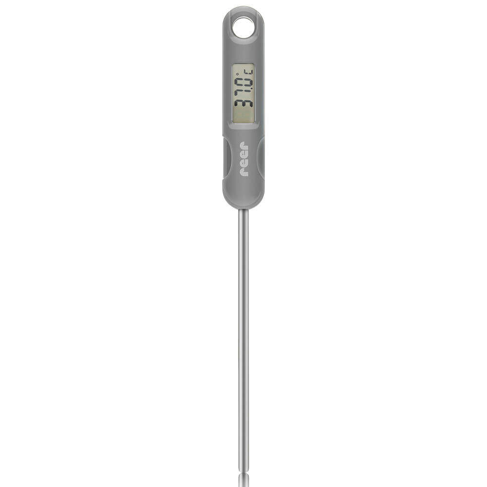 reer FoodTemp Digitales Flaschenthermometer, Flaschen Thermometer, Temperaturmesser, Temperatur Fläschen, Grau, 21021