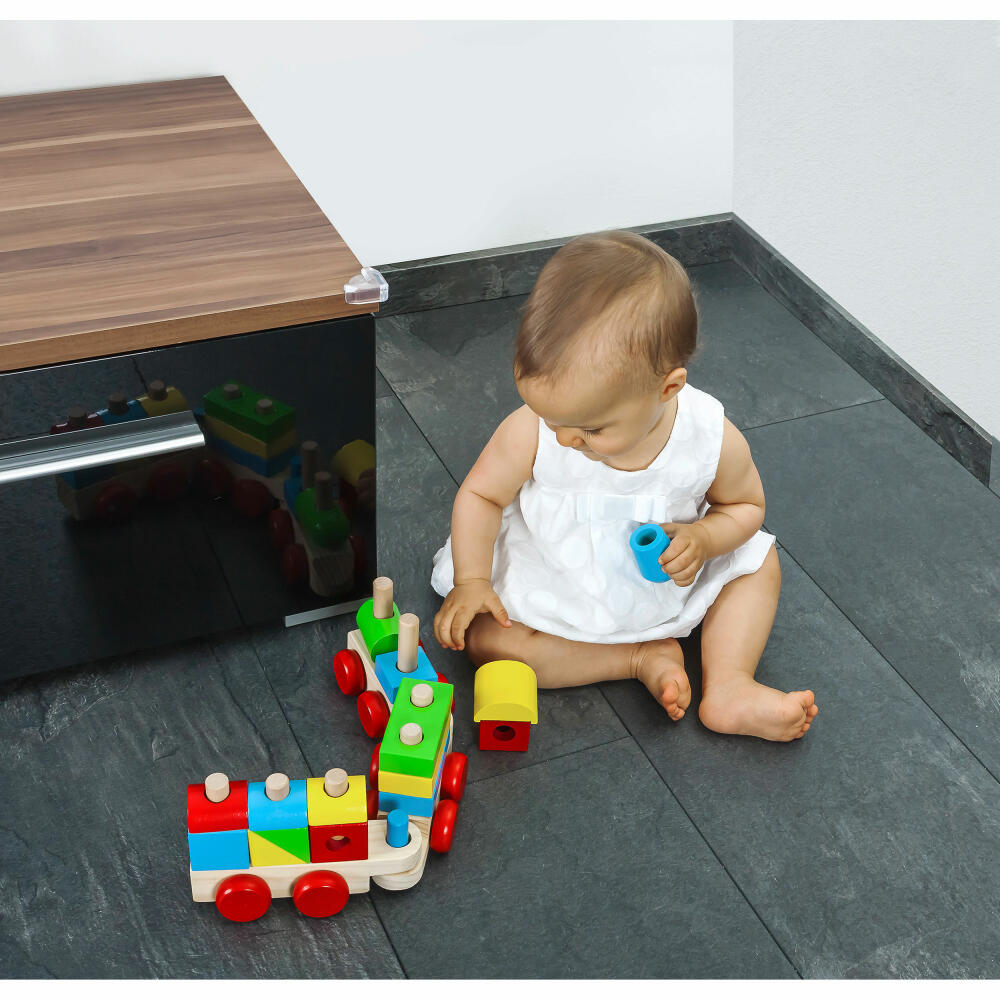 reer Eckenschutz Universal, 4er Set, Ecken Schutz, Stoßschutz, Kinder Sicherung, Transparent, 4904