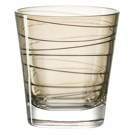 Leonardo Vario Struttura Trinkglas Klein 6er Set, Wasserglas, Saftglas, Glas, Braun, 170 ml, 18225