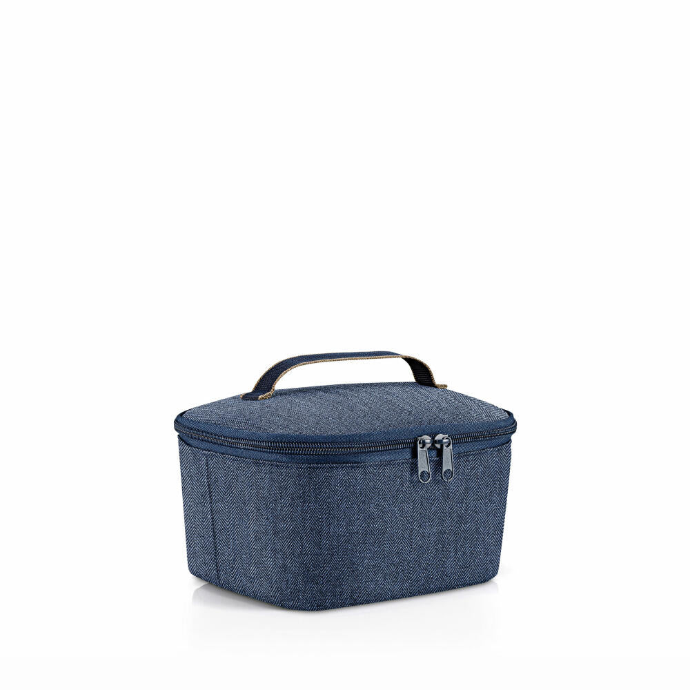 reisenthel coolerbag S pocket, Isoliertasche, Herringbone Dark Blue, 2.5 L, LG4113