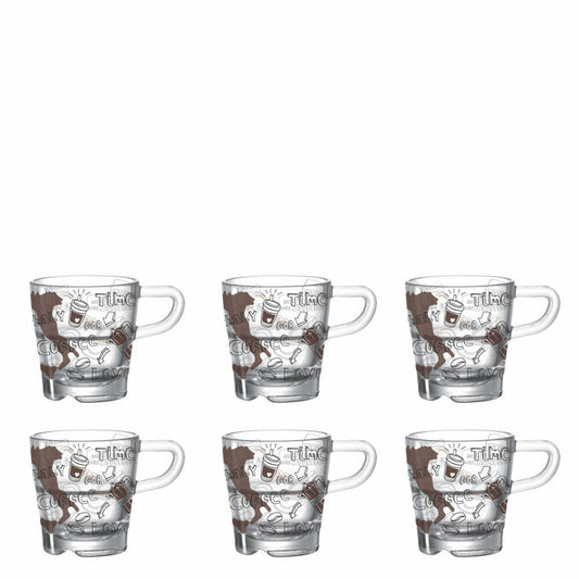 Leonardo Senso Italiano espresso cup set of 6, coffee cup, coffee cup, glass, 40 ml, 14655