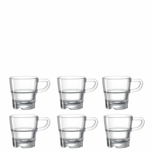 Leonardo Senso Espressotasse 6er Set, Espresso Tasse, Kaffeetasse, Kaffee, Glas, 40 ml, 14648