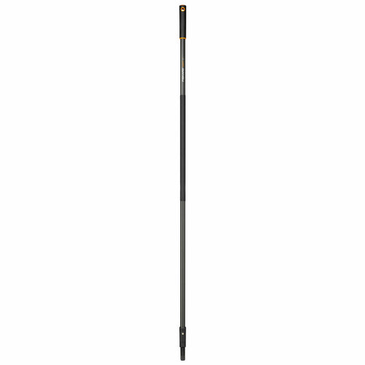 Fiskars QuikFit Stiel Graphit, Teleskopstiel, Aluminiumstiel, Gartenzubehör, Aluminium, Schwarz / Orange, 156 cm, 1000661