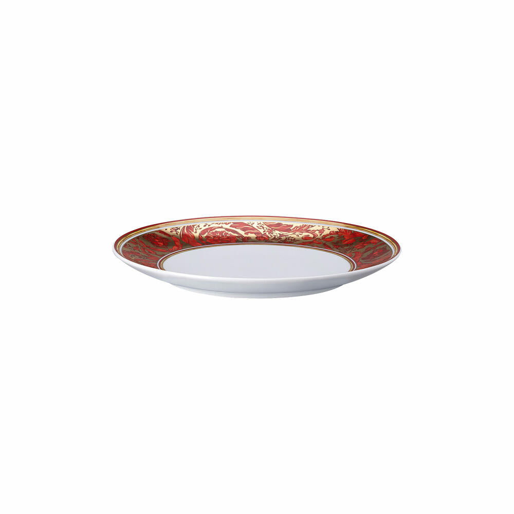 Rosenthal Versace breakfast plate Medusa Garland Red, porcelain, 21 cm, 19335-409958-10221
