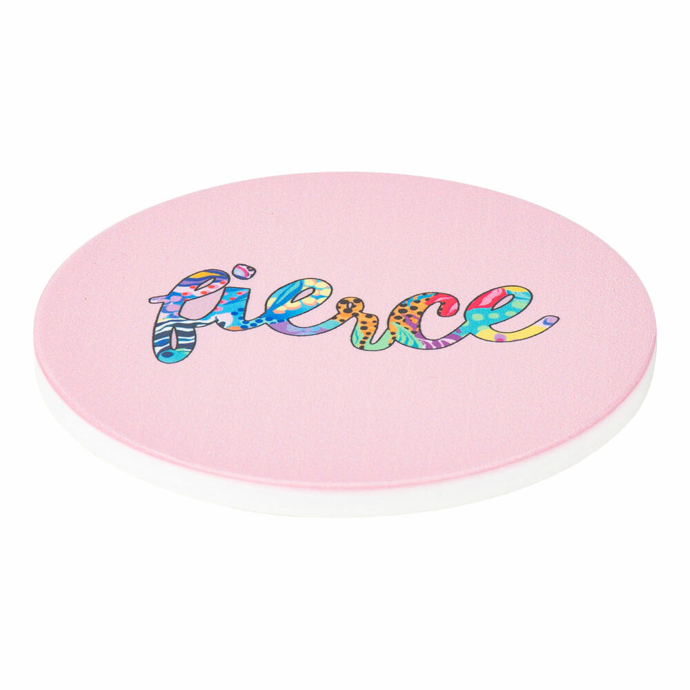 Maxwell & Williams BE FIERCE Keramikuntersetzer Fierce, Untersetzer, Keramik / Kork, 10 cm, DU0415