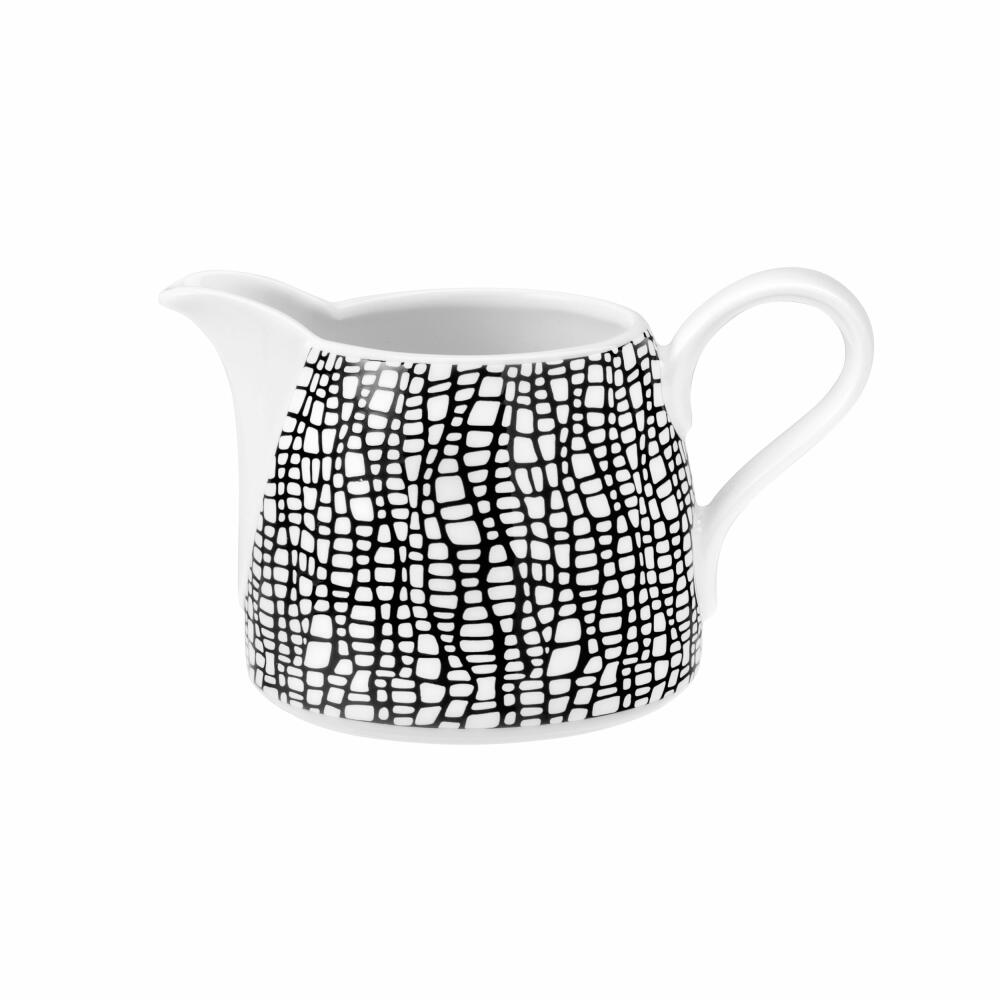 Seltmann Weiden Life Milchkännchen, Kännchen, Milchgießer, Milchkanne, Porzellan, Fashion Glamorous Black, 260 ml, 001.745776