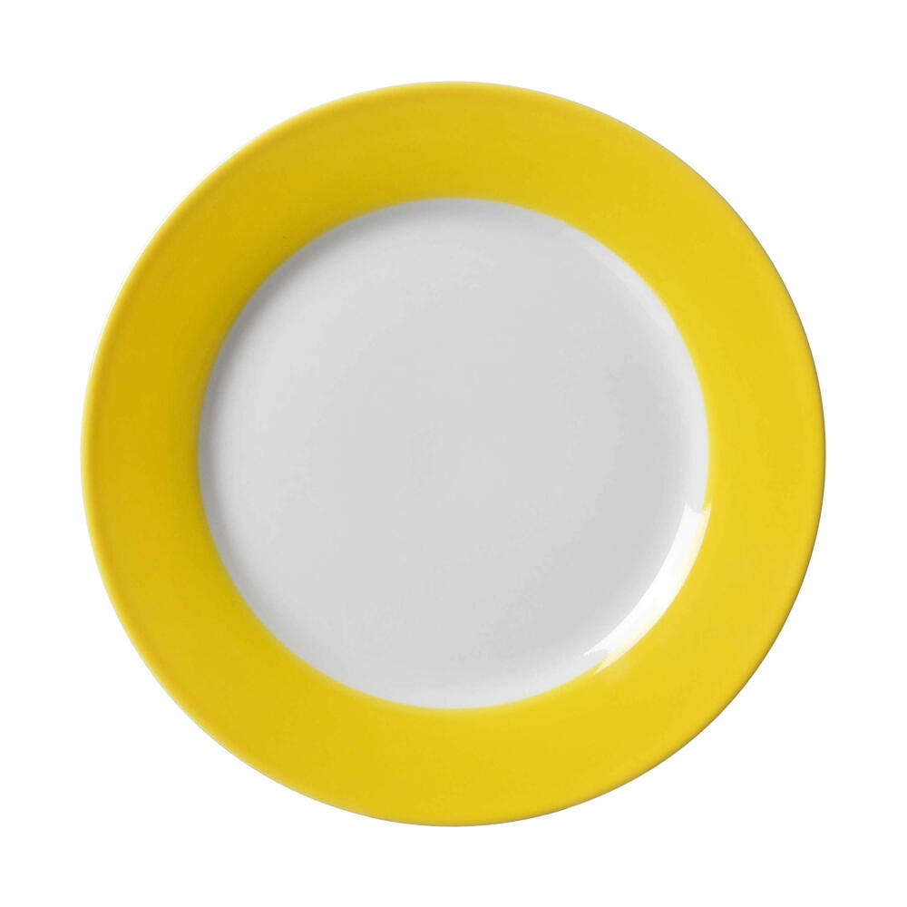 Ritzenhoff &amp; Breker Doppio plate, cake plate, dessert plate, porcelain, sunny yellow, Ø 20 cm, 565058