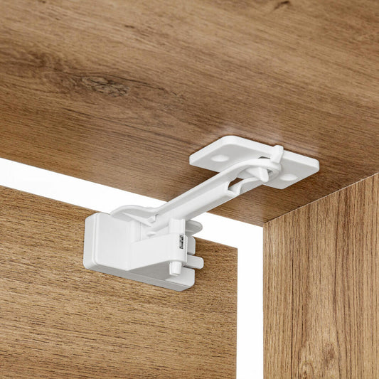 reer cutlery drawer lock, set of 2, drawer lock, child safety lock, child safety lock, white, 71090