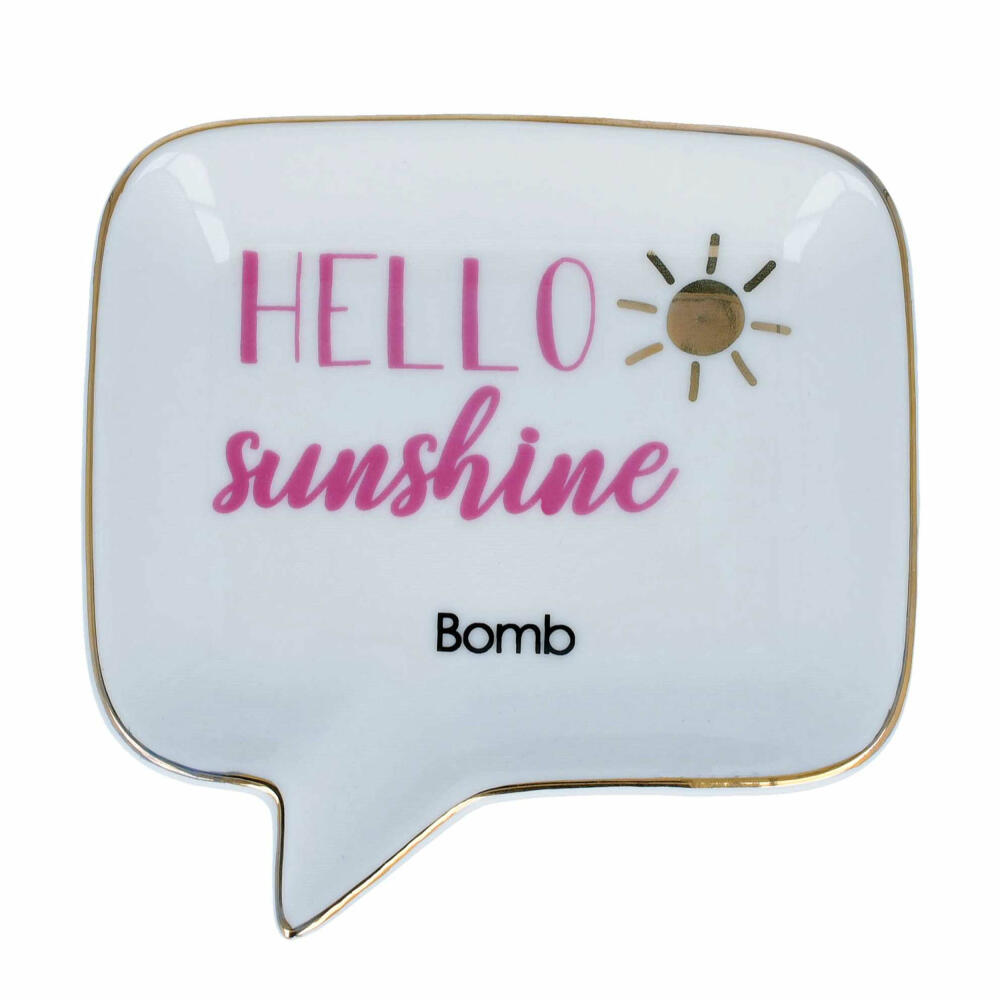 Bomb Cosmetics Soap Dish Hello Sunshine, Soap Tray, Porcelain, Colorful, PHELSUN06