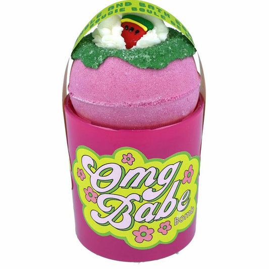 Bomb Cosmetics Candle with Bath Bomb Glow Up OMG Babe, Scented Candle, Bath Bomb, Pink, POMGBAB04