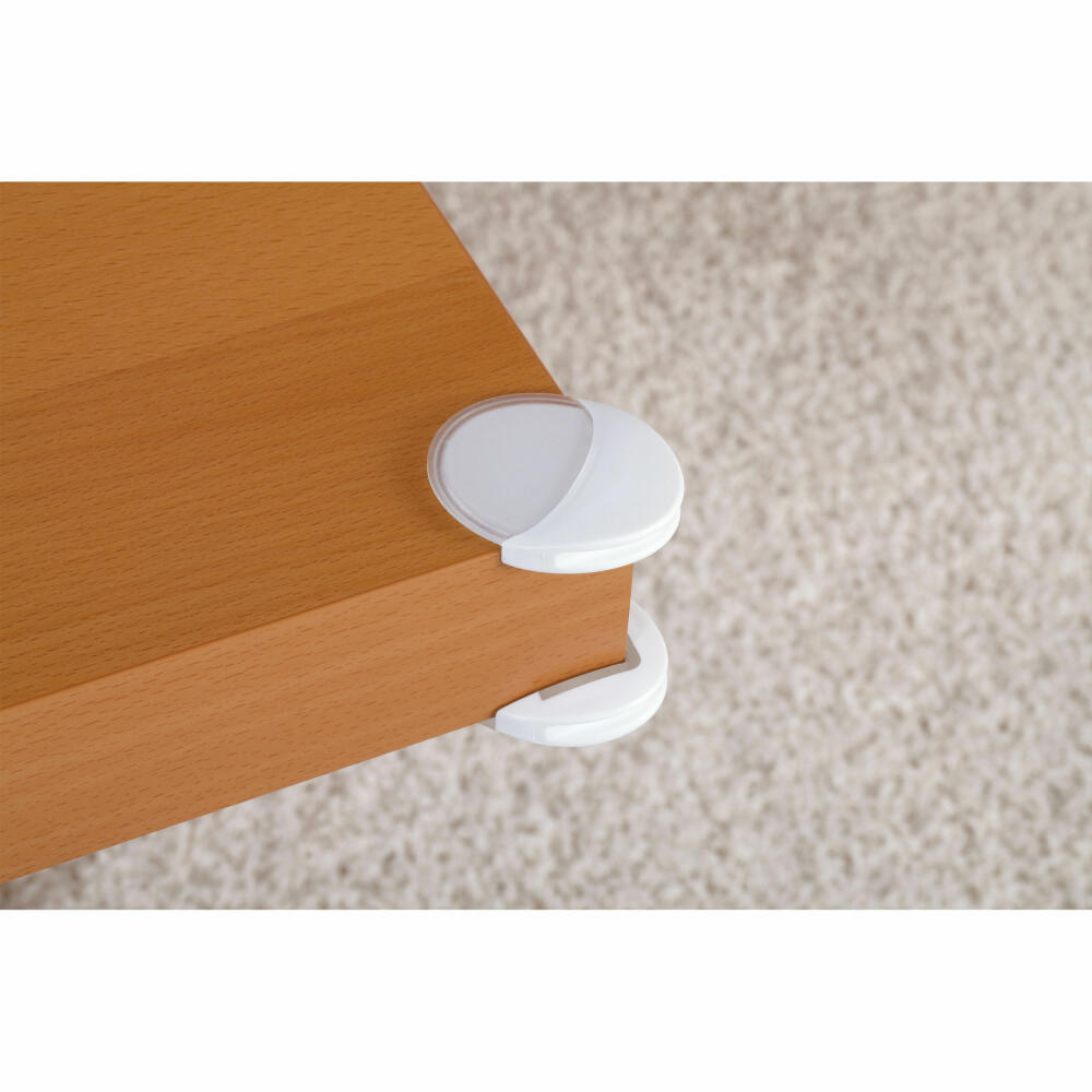 reer Eckenschutz, 4er Set, Ecken Schutz, Stoßschutz, Kindersicherung, Kinder Sicherung, Weiß / Transparent, 82010