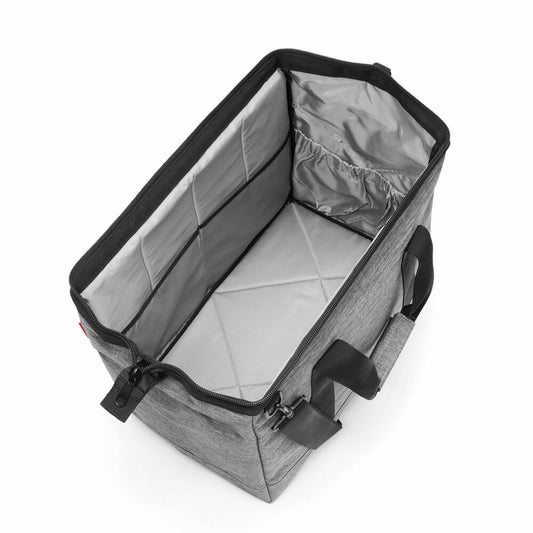reisenthel allrounder L, Reisetasche, Sporttasche, Schultertasche, Doktortasche, Tasche, Polyestergewebe, Twist Silver, 30 L, MT7052